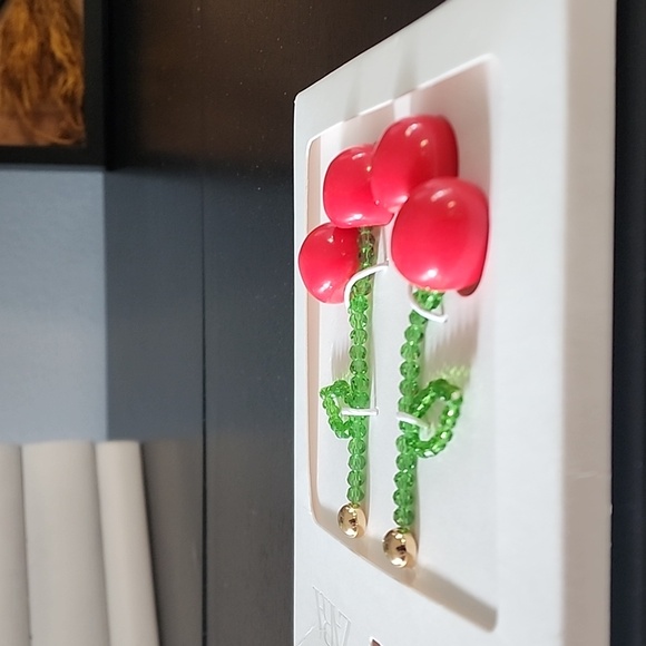 ZARA Cherry Beaded Earrings - Picture 8 of 11